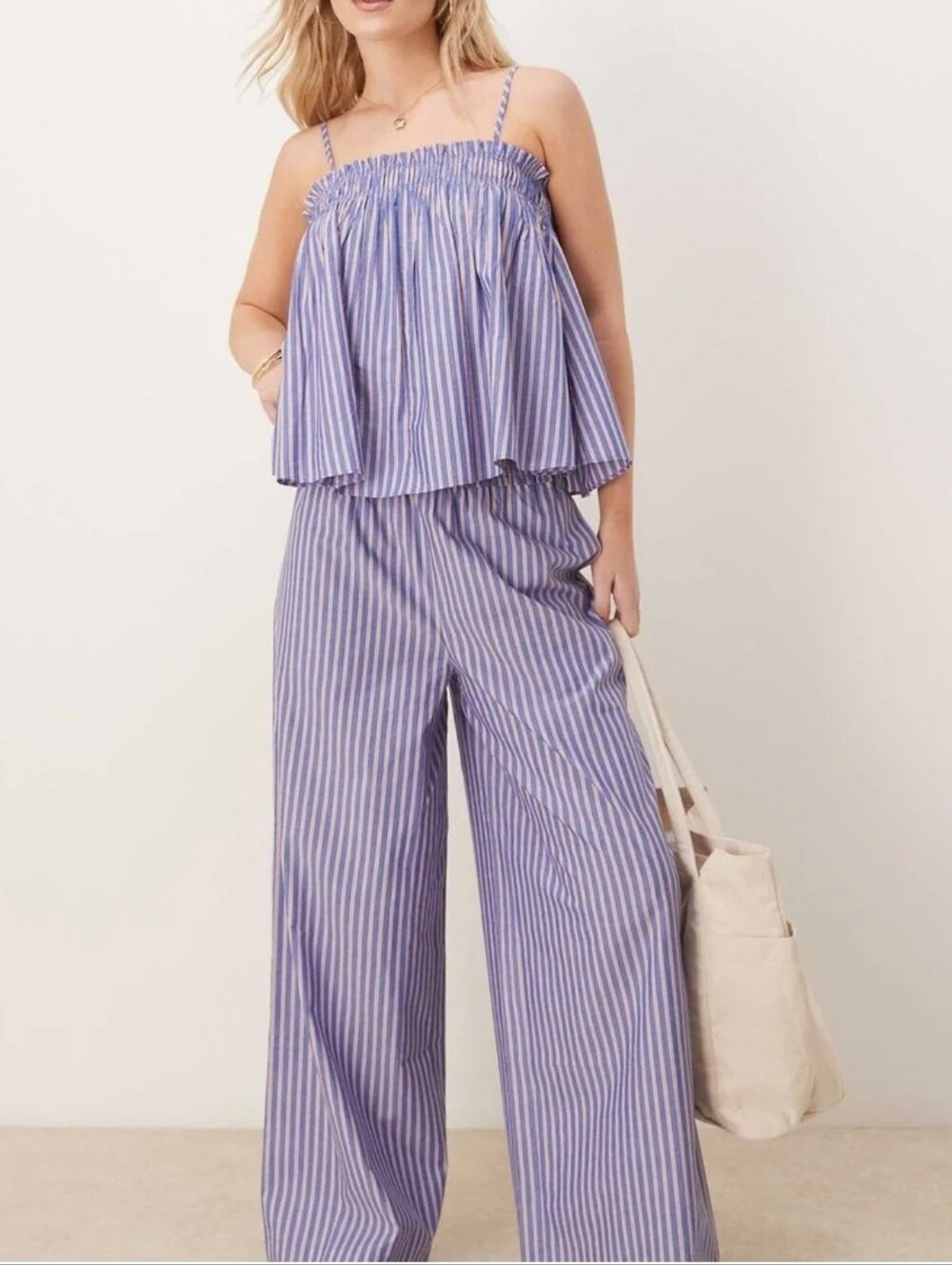 Shirred Waist Vacation Pant Set Size 12-14